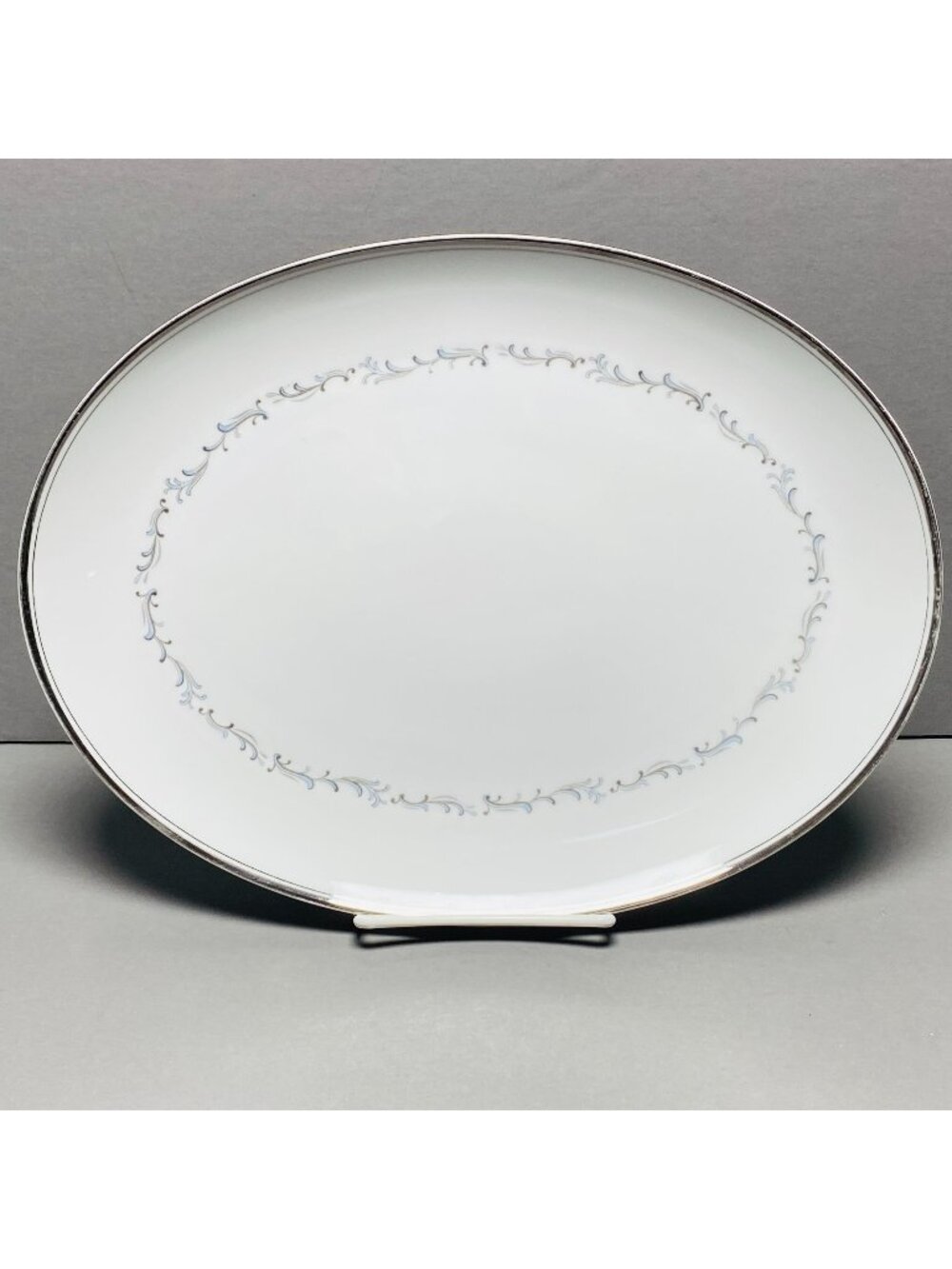 Fashion Manor Fine China Arabesque Oval Platter 14" Floral Scroll Japan